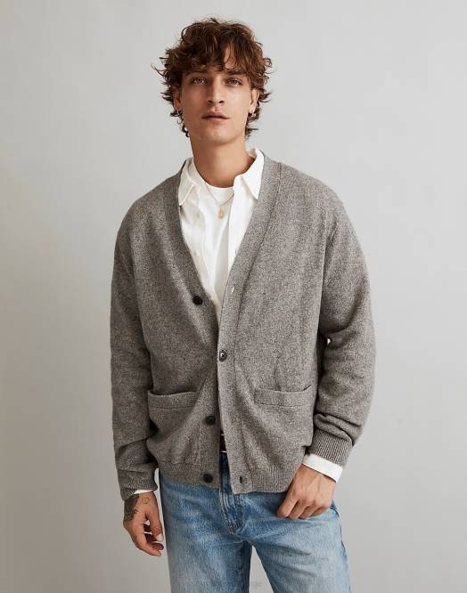 Madewell klær blå skygge menn cardigangenser i bomull-merinoullblanding 260F339