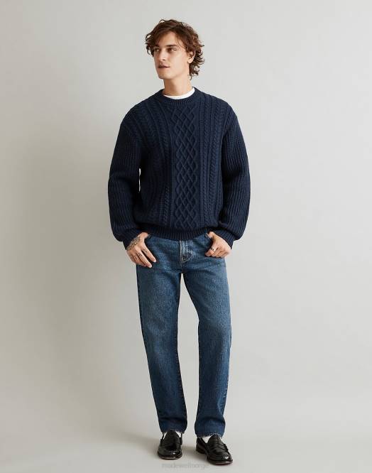 Madewell klær lyng lett sand menn genser med rund hals 260F332