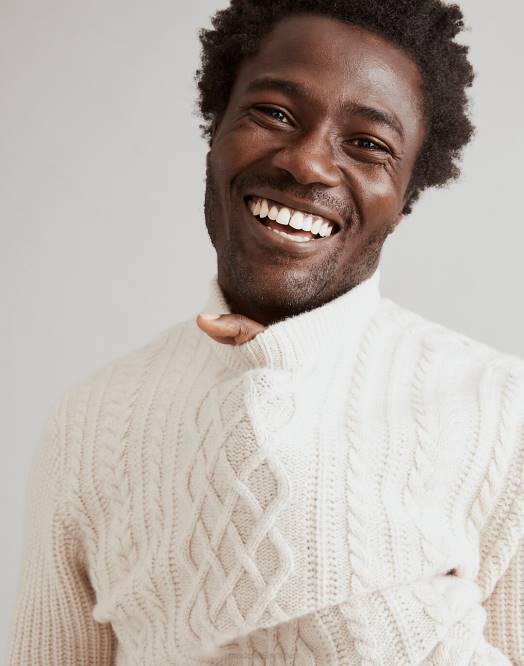 Madewell klær lyng lett sand menn genser med rund hals 260F334