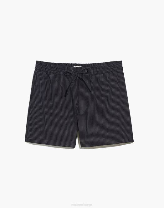 Madewell klær ekte svart menn seersucker everywear-shorts 260F320