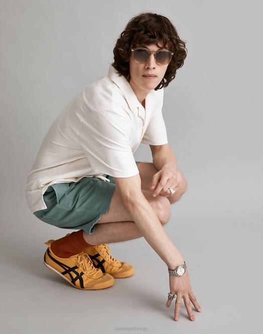 Madewell klær askegrå salvie menn teksturert enkel kortermet skjorte 260F257