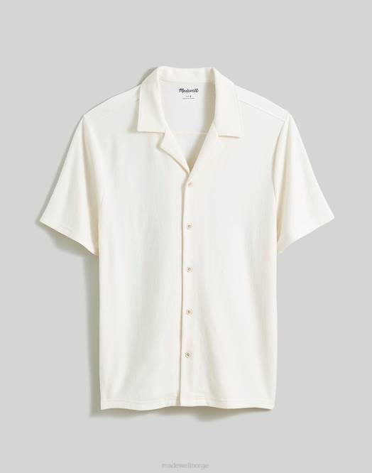 Madewell klær askegrå salvie menn teksturert enkel kortermet skjorte 260F257