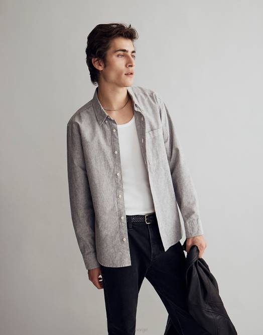Madewell klær dypt kull menn den vintage-slitte oxford-skjorten 260F275