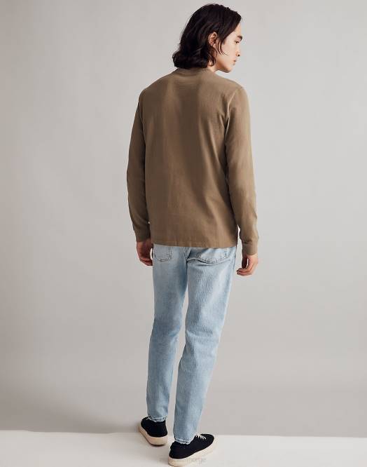 Madewell klær fyr menn avslappet langermet t-skjorte 260F356