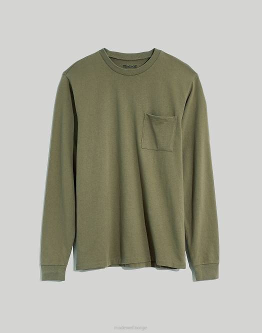 Madewell klær fyr menn avslappet langermet t-skjorte 260F356