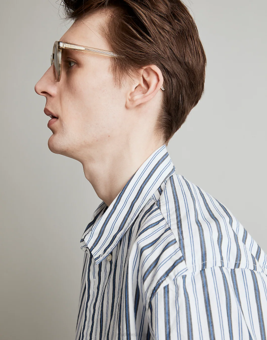 Madewell klær fyr menn poplin enkel langermet skjorte 260F263