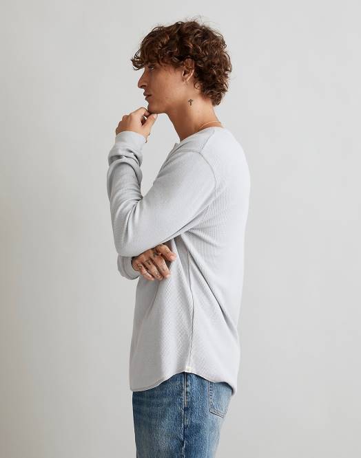 Madewell klær fyr menn termisk henley t-skjorte 260F353