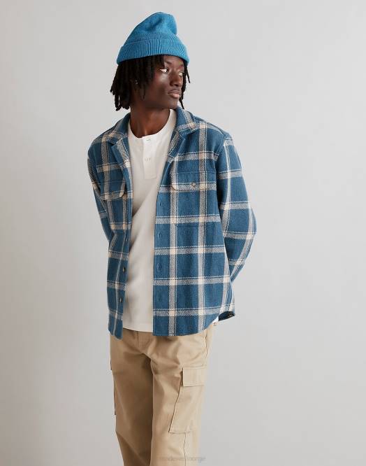 Madewell klær gammel gran menn børstet lett skjorte-jakke italiensk stoff 260F308