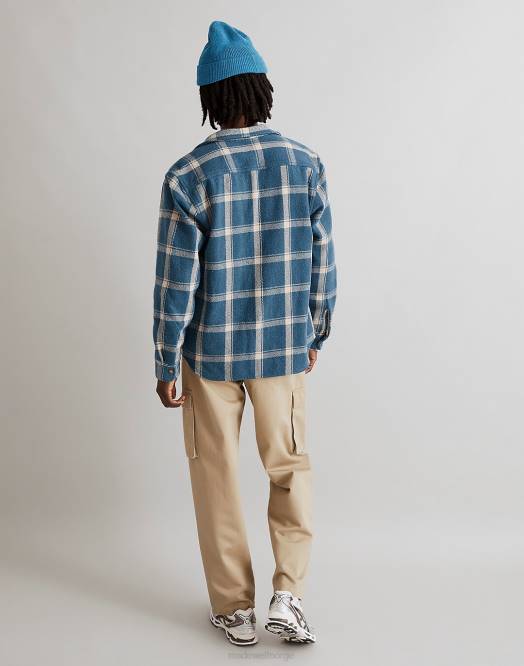 Madewell klær gammel gran menn børstet lett skjorte-jakke italiensk stoff 260F308