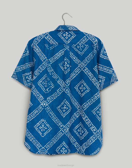 Madewell klær indigo menn umbra og oker kabir kortermet skjorte 260F296