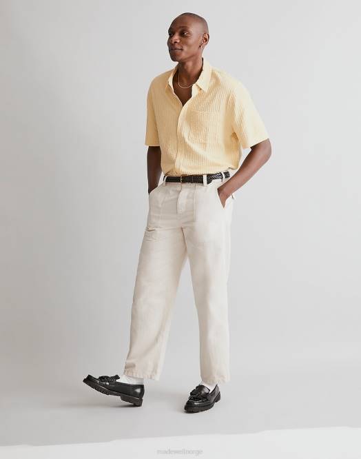 Madewell klær kamille menn enkel kortermet skjorte vid seersucker 260F248