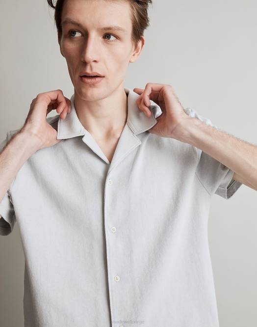Madewell klær kjølig tåke menn enkel strikket kortermet leirskjorte 260F266
