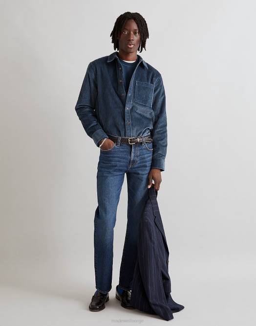 Madewell klær kompass gull menn cordfløyel enkel langermet skjorte 260F238