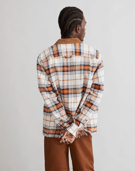 Madewell klær lett sand menn enkel skjorte-jakke i kordfløyelkrage 260F311