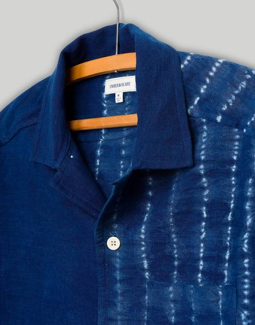 Madewell klær multi blå menn umbra og oker khushi leirskjorte 260F295