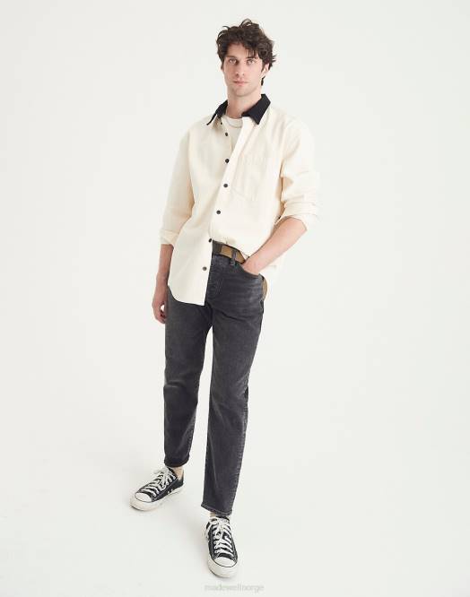 Madewell klær naturlig menn enkel denimskjorte med kordfløyelkrage 260F243