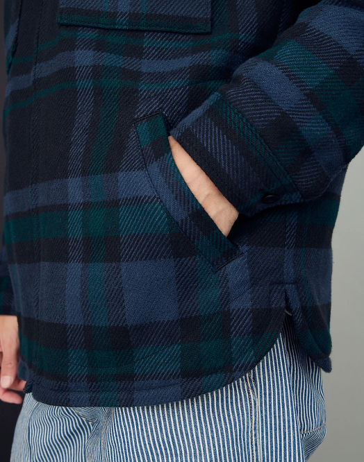 Madewell klær nesten svart menn flanell skjorte-jakke rutete 260F278