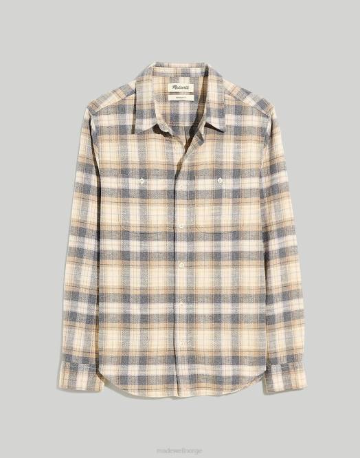 Madewell klær pimpstein menn slub flanell perfekt langermet skjorte 260F279
