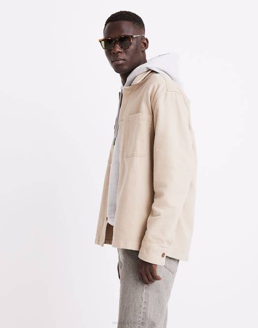 Madewell klær våt sand menn boxy skjorte-jakke 260F280
