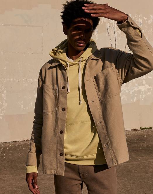 Madewell klær våt sand menn boxy skjorte-jakke 260F280