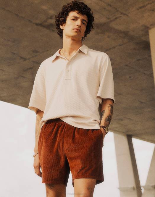 Madewell klær vasket oliven menn enkel kortermet skjorte vid seersucker 260F247