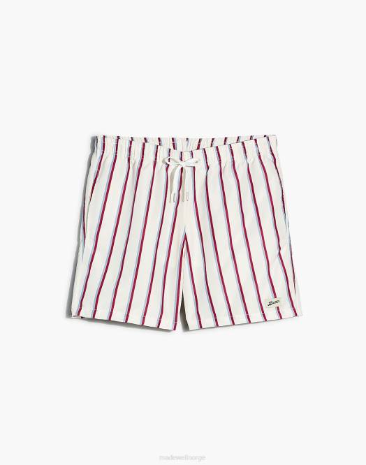Madewell klær rød og blå fin stripe menn badende badebukse 260F384