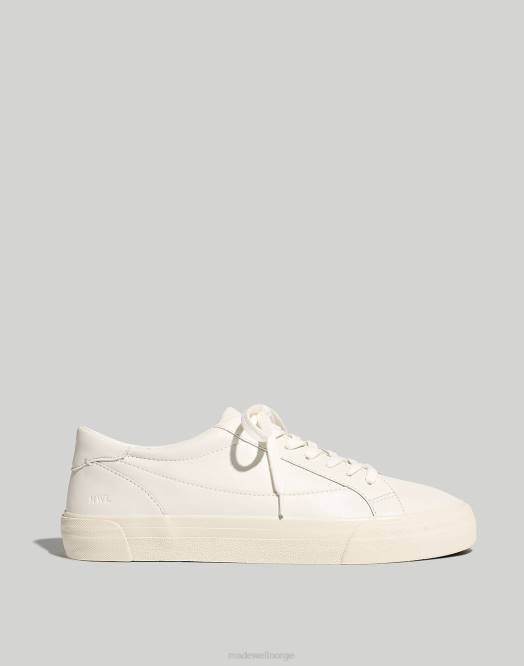 Madewell fottøy blekt pergament menn fortau low-top sneakers skinn 260F627