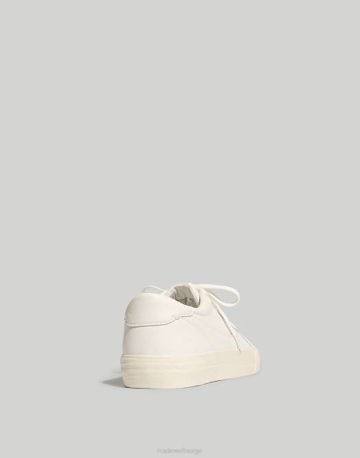Madewell fottøy blekt pergament menn fortau low-top sneakers skinn 260F627