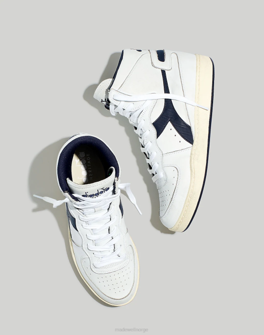 Madewell fottøy hvit/blå corsair menn diadora mi basket brukte joggesko 260F2