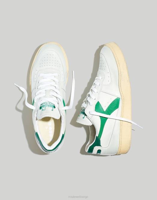 Madewell fottøy hvit/verdant grønn menn diadora mi basket lo brukte joggesko 260F625