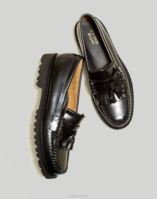 Madewell fottøy svart menn g.h.bass layton lug weejuns loafers 260F489