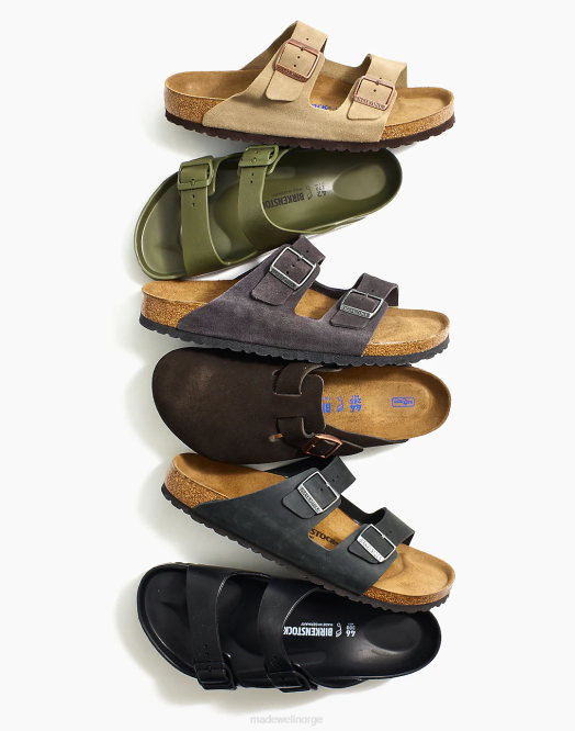 Madewell fottøy ekte svart menn birkenstock arizona myke fotsengsandaler i oljet skinn 260F621