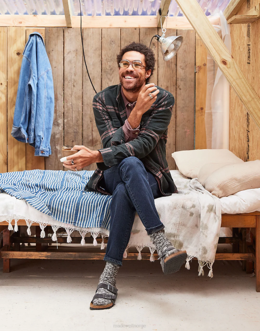 Madewell fottøy ekte svart menn birkenstock arizona myke fotsengsandaler i oljet skinn 260F621