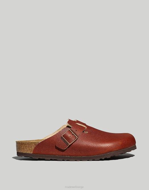 Madewell fottøy steke menn birkenstock boston teksturert lær myk fotseng tresko 260F394