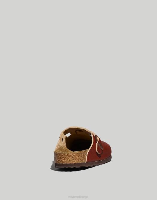 Madewell fottøy steke menn birkenstock boston teksturert lær myk fotseng tresko 260F394