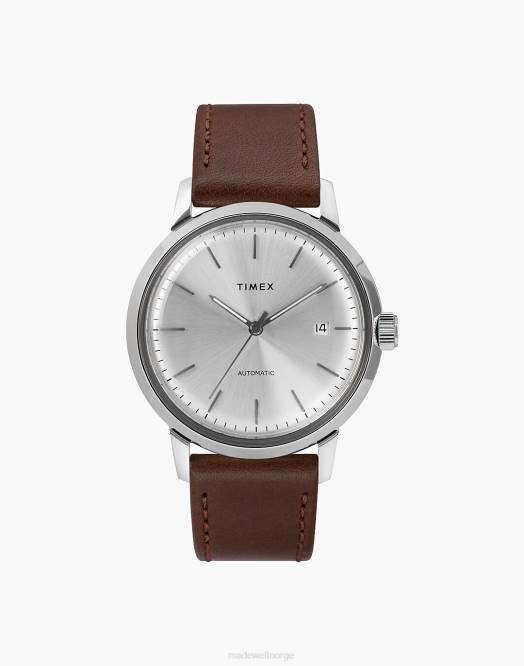 Madewell tilbehør brun menn timex marlin automatisk 40mm lærremsklokke 260F597
