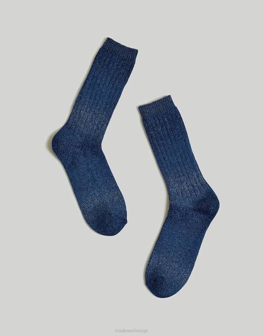 Madewell tilbehør dyp indigo menn romfargede mannskapssokker 260F48